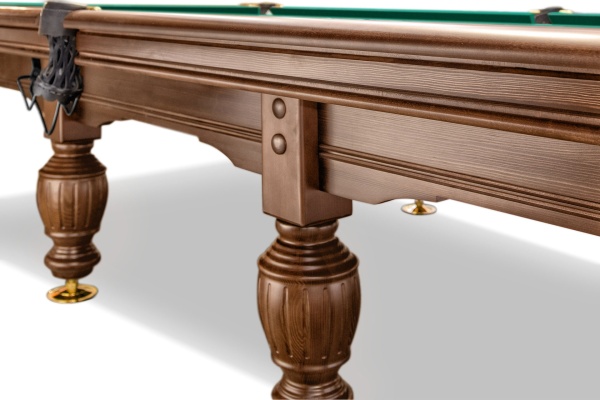 Стол / пирамида "Русский Гранд" (12 футов, 8 ног, 45мм камень) борта дуб, лузы премиум