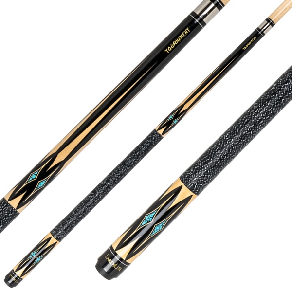 Кий для пула 2-pc "Classic Earthlite Tournament 202" (черно-натуральный) с оплеткой ирландский лен