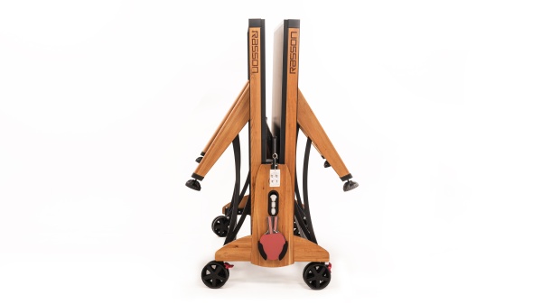 Теннисный стол складной для помещений "RASSON PREMIUM T03 Indoor" (натуральная вишня) с сеткой