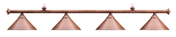 Лампа на четыре плафона «Elegance» (бронзовая штанга, бронзовый плафон D35см)