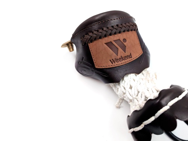 Комплект луз с выкатом RU-M1, скоба - латунь (лен, коричневая кожа, комбинированная) плетенка с логотипом