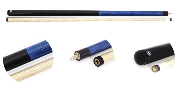 Двухсоставной бильярдный кий для русской пирамиды Classic "WBC-B" (синий)