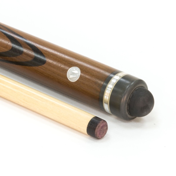 Кий для русского бильярда 2-pc "Классика" (термограб, коричневый, черный) 13 запилов