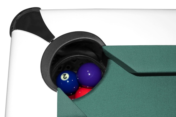 Бильярдный стол для пула Dynamic Billard "Triumph" 8 футов (матово-белый) в комплекте, аксессуары и сукно